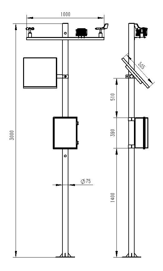 Four-element automatic weather station Four-element automatic weather station