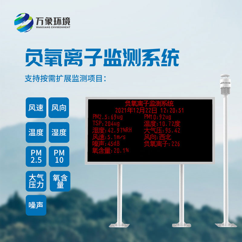 國產負氧離子大氣監測系統優勢